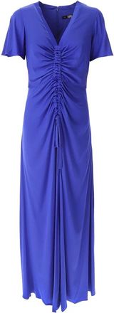 Karl Lagerfeld Maxi-jurk met Ruches - Dames - Maxi kleedjes - Blauw - XS - Kleedjes