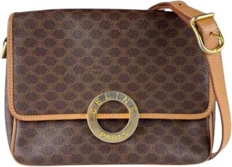 Celine Pre-owned Canvas Shoulder Bag - Dames - Vintage Schoudertas - Bruin - ONE Size - Vintage
