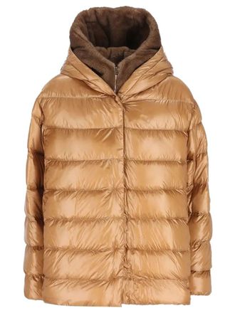 Herno Brown Quilted Hood Jacket