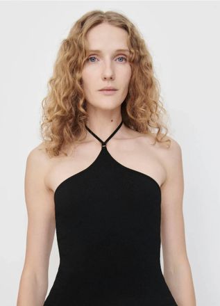 Paris Georgia Halter Hardware Top In Black