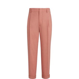 Brunello Cucinelli Double pleated trousers in Apricot at Nordstrom, Size 52 It