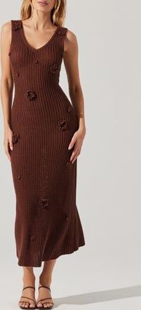 ASTR the Label Ainhoa Sleeveless Sweater Dress in Brown at Nordstrom Rack, Size X-Small