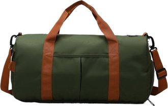Generic Large capacity travel bag, luggage, dry wet separation, Compatible For sports, weekend vacations, and leisure use(Army green)