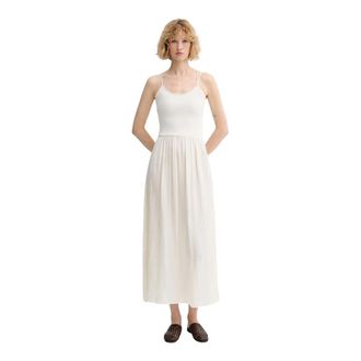 Sessun Sweet Mambo Jurk - Dames - Casual kleedjes - Beige - XS - Leer - Kleedjes