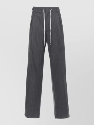Maison Margiela pinstriped wool straight leg trousers