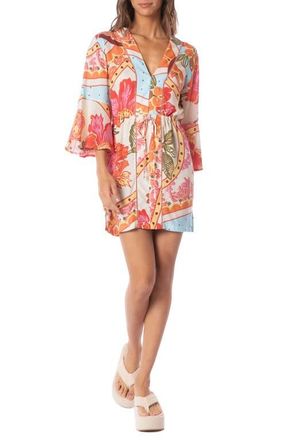 Maaji Joy Cover-Up Caftan in Open Blue at Nordstrom, Size Small