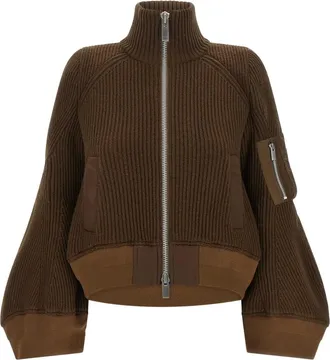 sacai Mujer, Chaquetas, Marr&oacute;n, Talla: M