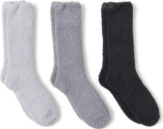 Barefoot Dreams CozyChic Assorted 3-Pack Crew Socks in Carbon Multi at Nordstrom