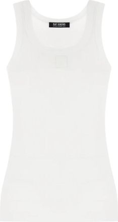 Raf Simons Mouwloze Tanktop - Dames - Tops zonder mouwen - Wit - M - Katoen - Tops