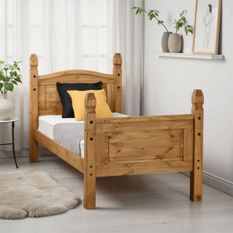 Seconique Corona 3 Single Bed High Foot End in Natural