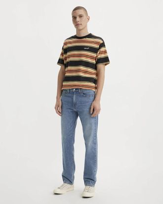 Levi's 505 Jeans Mens Hats Off Denim Wash Straight Leg Zip Fly POSH005