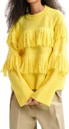 Essentiel Johns Fringes Pullover Top In Sunshine