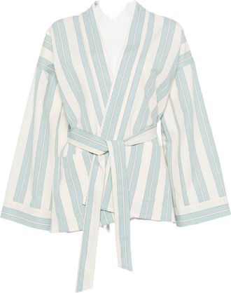 Forte_Forte Womens Striped Kimono Jacket