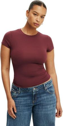 Cotton On Womens Hold Me Short Sleeve Crew Neck in Sour Cherry at Nordstrom, Size Xx-Small