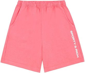 Sporty & Rich logo-print cotton trousers - unisex - Cotton - S - Pink