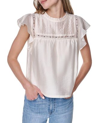 DKNY Pleated Studded Top
