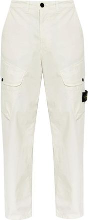 Stone Island Cargo Broek - Heren - Straight fit broeken - Wit - W33 - Broeken