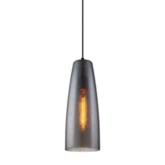 Netlighting Modern Hanging Pendant Black 1 Light with Smoky Shade E27