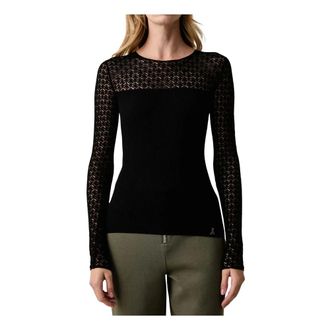 Patrizia Pepe Maglione slim-fit effetto pizzo - - Knitwear - Donna - Nero - M