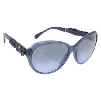 Chanel Pre-owned Accessories, female, Blue, Size: ONE SIZE Pre-owned Plastic Sunglasses