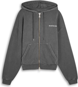 Mki Miyuki Zoku Uniform Logo Hooded Cotton-blend Sweatshirt - Black - XL