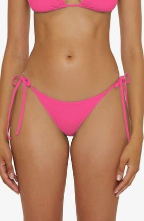 BECCA by Rebecca Virtue Color Code Side Tie Bikini Bottoms in Punch at Nordstrom Rack, Size Large