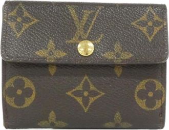 Louis Vuitton Marron Coated Canvas Coin Purse/Coin Case (Pre-Owned)