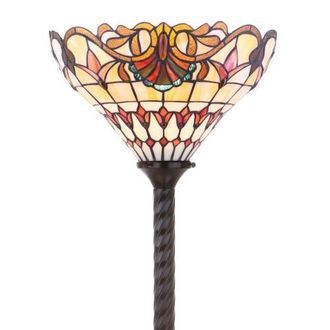 Jonathan Y Designs Davis Tiffany-Style 70 Torchiere LED Floor Lamp, Bronze at Nordstrom