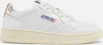 Autry Womens Medalist Leather Court Trainers in White - Size UK 3