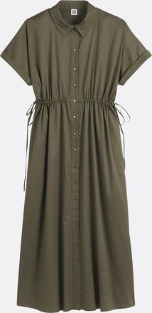 La Redoute Collections Lange jurk met overhemdkraag, strak in de taille