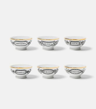 Fornasetti Set of 6 porcelain bowls