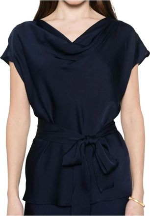 Nouvelle/Silk95Five Blouses, female, Blue, Size: S Mizner Top