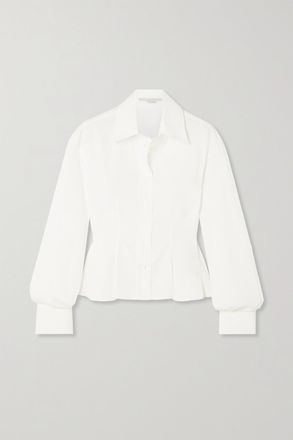 Stella McCartney + Net Sustain Camicia In Popeline Di Cotone Con Baschina - Bianco