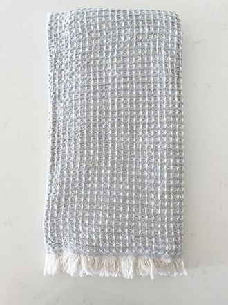 Anaya with Love 2 Tone Turkish Cotton Waffle Bath Towel in Grey at Nordstrom