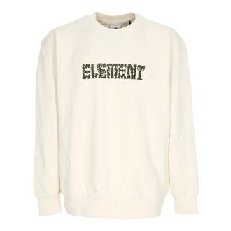 Element Sweatshirts, male, White, Size: S Cornell Cipher Crewneck