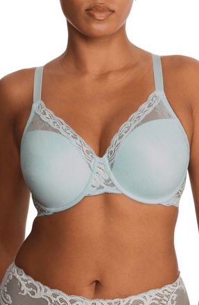 Natori Feathers Full Figure Plunge T-Shirt Bra in Whipped Mint Lace/mint Glass at Nordstrom, Size 30Dd