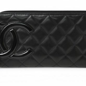 Chanel Black Cambon Ligne Long Wallet (Bi-Fold) (Pre-Owned)