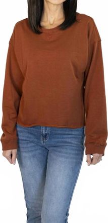 Wishlist Kye Crewneck Sweatshirt In Brick