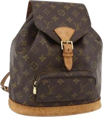 Louis Vuitton Pre-owned Backpacks, female, Brown, Size: ONE SIZE Pre-owned Canvas Backpack