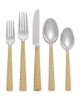 Michael Aram 5-Piece Palm Golden Flatware Place Setting