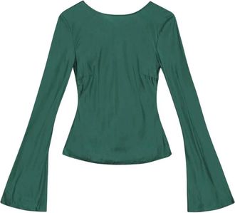 Ganni Mujer, Blusas y Camisas, Verde, Talla: M