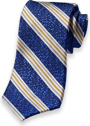 Paul Fredrick Stripe Woven Silk Tie