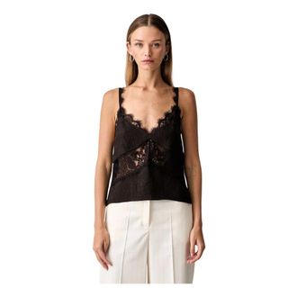 Pinko Blusa de tirantes finos - Tops - Mujer - Marr&oacute;n - M