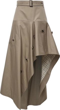 Burberry Rokken, Dames, Beige, 2Xs, Midi Rokken