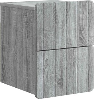 vidaXL Mesita De Noche De Pared Gris Sonoma 33 X 34,5 X 43 Cm Vidaxl