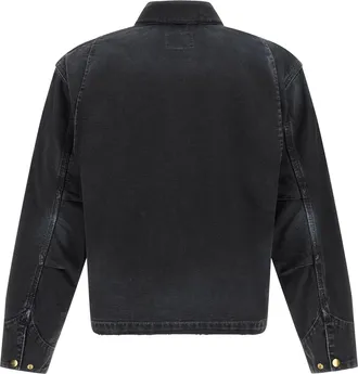 Carhartt Work in Progress Mens Jacket Og Arcan Black Destroy Wash Black-Black Black/black