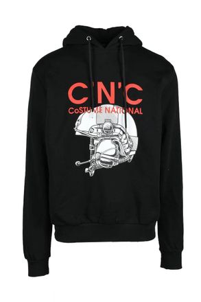 Costume National Black Cropped Cotton Sweatshirt