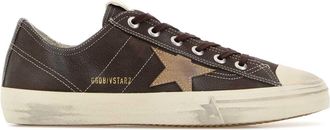 Golden Goose Deluxe Brand Chocolate Leather V Star 2 Sneakers