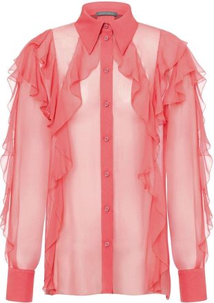 Alberta Ferretti Camicia con ruches - Rosa