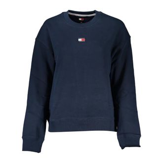 Tommy Hilfiger Blauwe Geborduurde Sweater met Lange Mouwen - Dames - Sweatshirts - Blauw - S - Katoen - Hoodies & sweatvesten